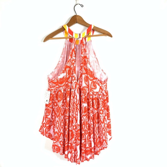 Free People Mimi Printed High-Low Halter Tunic Top - Picture 3 of 9